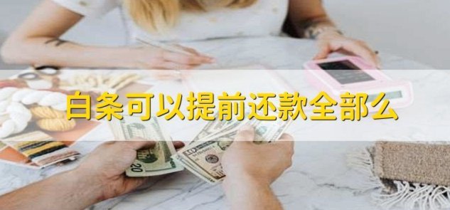 白条取现怎么提前还款